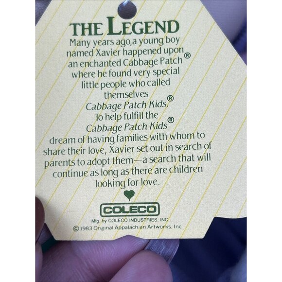Cabbage Patch Kid Vintage 1985 Coleco Girl Red Pigtails & Blue Eyes NIB Retro - Picture 8 of 16